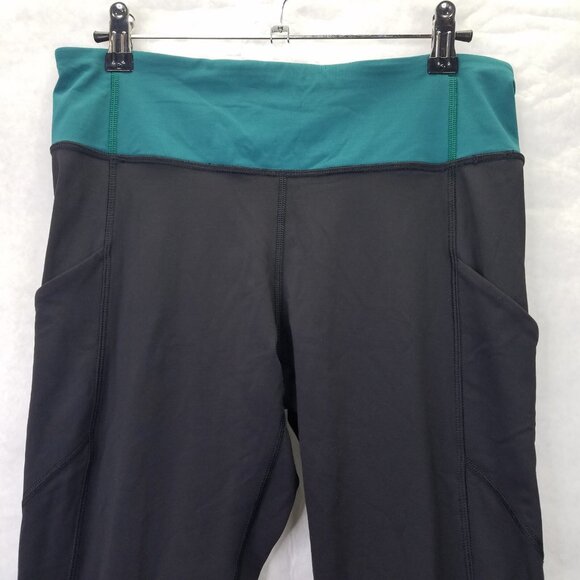 Lululemon Speed Tight IV Leggings Size 8 Lights Out Black Forage Teal Reflective - Picture 2 of 13